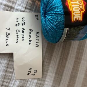 Katia Rumba Turquoise Yarn (7 balls)